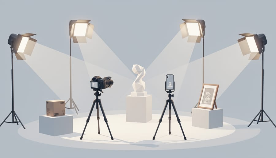 Studio camera and turntable setup photographing a watch with controlled studio lighting